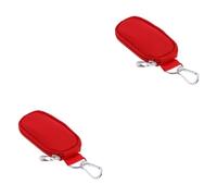 Beatifufu 2 Fundas Elegantes para Llaves Bolsa De Transporte De Asa Portátil Cremalleras Resistentes Rojas para Viaje Y Hogar.