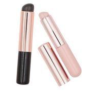 Beatifufu 2 piezas Cepillo de Uñas de Silicona para Polvo y de Uñas Aplicador Ergonómico Resistente Colores Negro y Rosa para Manicura Profesional y Personal