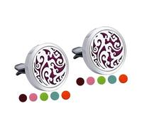 Beatifufu 2 Piezas difusor de aromaterapia para coche titular ambientador respiradero auto aire gasup accesorios coche difusor de rejillas de ventilacion aceite esencial para