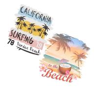 Beatifufu 2 piezas Parches Termoadhesivos Verano Unidades Transferencias de Calor para Camisetas Jeans Bolsas Fáciles de Aplicar con Plancha o Máquina Resistentes al Lavado Diseño Divertido