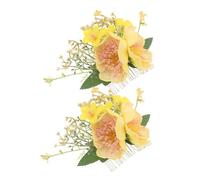 Beatifufu 2 Piezas Peineta Floral Artificial Hibisco y Plumeria Clip de Tela para Recogidos y Bailarinas Hula Accesorios para Bodas Playa y Fiestas Luau