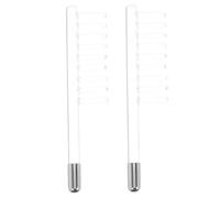 Beatifufu 2 Piezas Tubo de Vidrio Transparente para Varita de Alta Accesorio Seguro y Duradero para Tratamientos Eléctricos Luz