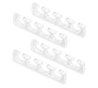 Beatifufu 2 Separadores de Dedos de Silicona Flexible para Pedicura y Manicura Gel Transparente Semitransparente Corrector Pies y Manos Kit Portátil para Cuidado de Uñas