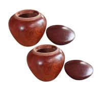 Beatifufu 2 Urnas Pequeñas de Madera, Mini Urnas Crematorias Artesanales, Superficie Lisa y Diseño Elegante para Recuerdos