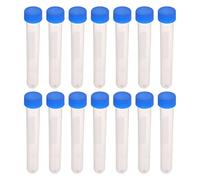 Beatifufu 20 piezas Botellas de Agujas Transparentes Contenedores de Almacenamiento Prácticos y Prueba de Fugas para Agujas Joyas y Azul