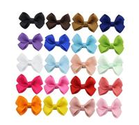 Beatifufu 20 piezas Pinzas de Pelo con Lazo para Clips Cocodrilo Completamente Forrados Accesorios para Cabello Infantil Colores Surtidos Diseño Encantador para Fiestas y Uso Diario