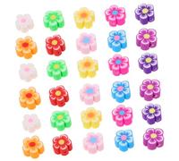 Beatifufu 200 Piezas Blossom Polymer Clay Charms Handcrafted Mini Flower Beads For Necklace Bracelet DIY Jewelry Making Lightweight Floral Spacer Accessories
