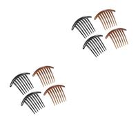 Beatifufu 20piezas Peines Laterales De Acrílico Dientes Para Mujeres y Pack De Negros y Cafés Accesorios Elegantes Para Peinados