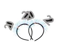 Beatifufu 2piezas Diadema Creativa De Año Accesorios Festivos Para Mujeres De Headdress Digital De Navidad y Fin De Año Decoración Atractiva Para Fiestas
