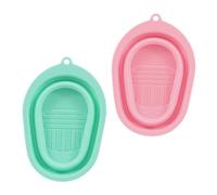 Beatifufu 2piezas Novia Amiga Limpiador Tapete Silicona Flexible Pincel Maquillaje