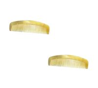 Beatifufu 2piezas Peine De Cuerno Natural Anti-estático Para Alisar El Cabello y Prevenir La Pérdida De Pelo Compacto y Elegante Para Uso Diario