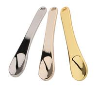 Beatifufu 3 Espátulas Mini Metálicas para Maquillaje y Cuidado Facial, Aleación de Zinc Resistente, Colores Oro, Plata y Rosa, Herramientas de Belleza Reutilizables para Mujeres, Aplicador