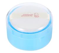 Beatifufu 3 Piezas Caja de Polvos para Bebé Recién Nacido con Compartimento Antiderrames Portátil para Viaje y Cambio de Pañal Estuche de Talco Suave con Puff Accesorios Higiene Infantil Azul