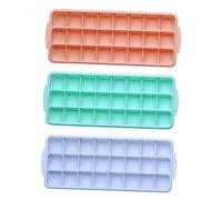 Beatifufu 3 piezas Cubiteras de Hielo de Silicona con Tapas Compartimentos Azul Menta Moldes para Hacer Cubitos de Hielo Casa Prácticos y Fáciles de Limpiar
