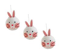 Beatifufu 3 Piezas Linternas Creativas con Forma de Conejo de Pascua Colgantes Decorativos para Fiestas Infantiles y Aulas para Ambientar Eventos Festivos