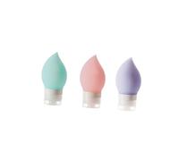 Beatifufu 3piezas Botella De Viaje Portátil De Silicona Juego De Botellas De Viaje Dispensador De Jabón Recipientes De Líquidos Para Artículos De Tocador Color Azul y Morado Para Viajar