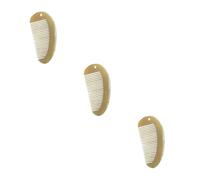 Beatifufu 3piezas Peine De Cuerno De Yak Natural Para Alisado Del Cabello Peine Anti-estático y Masajeador Diseño Perforante y Portátil
