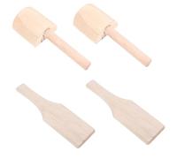 Beatifufu 4 Piezas Wooden Clay Paddle Ergonomic Lightweight Sculpting Tools For Pottery And Ceramic Clay Modeling Shaping Boards