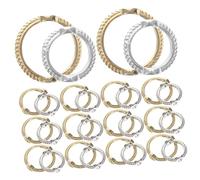 Beatifufu 40 piezas Marco de Cuentas Redondas Doble Agujero de Cobre Resistente para Hacer Pulseras Collares y Pendientes Accesorios Joyería DIY Paquete Varios y Colores