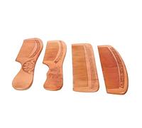 Beatifufu 4piezas Peine De Madera De Durazno Antiestático Para Masaje Capilar Accesorios De Pelo Para Tipo De Cabello