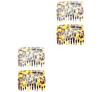 Beatifufu 4piezas Peines De Acetato Retro Franceses Estampado De Leopardo Horquillas Para Cabello De Mujer y Niña Accesorios Elegantes Para Fiestas y Uso Diario