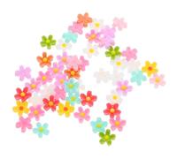 Beatifufu 50 Mini Dijes de Resina Forma Flor Cinco Pétalos Multicolor para Decoración Uñas y Pendientes, Accesorios Planos para Manualidades Diy, Adornos Pequeños para Uñas Color Aleatorio
