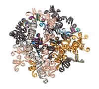 Beatifufu 50 Piezas Brazaletes Metálicos para Peinados Afro Clips Espiral para Trenzar Joyería Étnica Vintage para Cabello Rizado