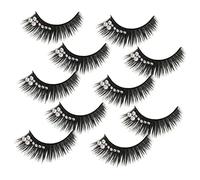 Beatifufu 5pares Pestañas Postizas Con Diamantes Para Actuaciones De Danza Latina Largas y Dramáticas Efecto Natural Para Fiestas y Uso Diario