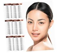 Beatifufu 6 hojas Pegatinas de Cejas Impermeables Realistas para Maquillaje Plantilla Fácil de Aplicar Parches para Perfilado Natural y Rápido para Mujer