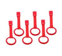 Beatifufu 6 piezas Anillos de Tracción para Cuna Niña Rojo Entrenamiento Fuerza Brazos Desarrollo Muscular Seguro para Parque y Moisés Soporte para Caminar Infantil