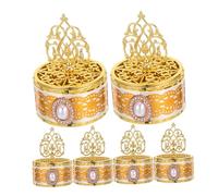 Beatifufu 6 piezas Cajas para de Ramadán con Tapa Diseño de Encaje Árabe para Bodas y Celebraciones Eid Envases Versátiles para Chocolates y Galletas Decoración Elegante para Fiestas