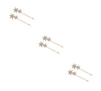 Beatifufu 6 Piezas Pasador De Estrella Clips De Estrellas Horquillas Vintage Para Mujer Pasadores De Estrellas Pinzas Para El Cabello De Diamantes De Imitación Bobby Para El Cabello Golden