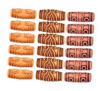 Beatifufu 60 Piezas Cuentas Trenzadas Rastas Accesorios De La Judería De Cuentas De Rastas De Pelo De Rastas De Madera Rastas Cuentas De Trenzado Antiguo Granos De Agujero Grande