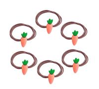 Beatifufu 6piezas Carrot Hair Ties Accesorios De Pelo Divertidos Para Niñas Para Fiestas y Eventos Scrunchies Elásticos De Diseño De Zanahoria
