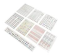 Beatifufu 8 hojas Pegatinas de Ojos y Cejas para Muñecas Surtidas de Calcomanías de Agua para Manualidades DIY Figuras Decoración Artesanal