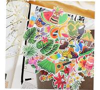 Beatifufu 80 Piezas Pegatinas Scrapbook Estilo Hawaii Resistente Agua para Decorar Tazas Equipaje y Papelería Diy