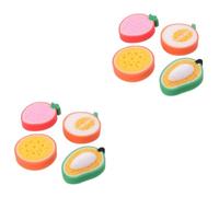 Beatifufu 8piezas Esponjas De Ducha Creativas Para Niño Niña Frutas Melón Fresa Naranja Mango Esponjas Exfoliantes De Cartoon Para Baño Infantil Suaves y Ecológicas Para Piel Delicada