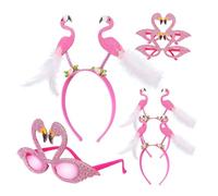 Beatifufu Accesorios para Fiesta con Gafas y Diademas Flamenco Diseño Divertido y Decoración para Eventos Festivos Color Aleatorio