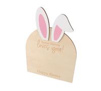 Beatifufu Adorable Adorno Diseño De Conejo Para Decoración De Guardería Recuerdo De Huella De Mano y Madera Para Primer Domingo De Pascua De Tu