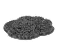 Beatifufu Alfombrilla Exfoliante de Silicona para Ducha Ventosas, Depurador de Pies y Espalda Antideslizante, Masajeador Corporal Gris para Cuidado Personal y Baño