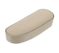 Beatifufu Almohadilla de Reposabrazos para Coche Beige Compatible Volante Izquierdo y Derecho, Material Abs y Cuero para Asiento del Conductor y Mayor Comodidad