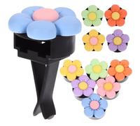 Beatifufu ambientador coche electrico clips de ventilación con forma de flor, 12 unidades, para salida de aire del coche, decoración interior y adorno aromático Color Aleatorio
