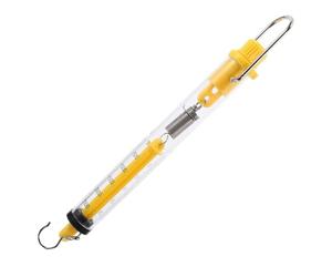 Beatifufu Báscula de Resorte de Plástico Cilíndrica 2.5kg con Gancho y Anillo Colgante, Dinamómetro Mecánico para Laboratorio y Aula, 2 Piezas Color Aleatorio