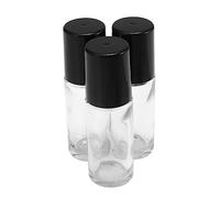 Beatifufu Botellas De Aceite Esencial Roll-on Vacías 4 Unidades 30 Ml Cilíndricas Portátiles Herméticas Para Viaje Uso Personal Negras Transparentes