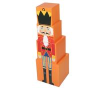 Beatifufu Cajas Navideñas Decorativas Apilables con Diseño de Cascanueces para Envolver Regalos Cajas de Cartón Resistentes y Fáciles de Montar para Fiestas y Almacenamiento de Navidad