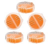 Beatifufu Cera para Hilos de Coser 5 Piezas Amarilla Caja Plástica, Acondicionador de Hilo de Bordar Soluble en Agua para Acolchado y Costura Manual, Evita Enredos y Deshilachados,