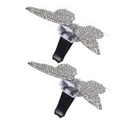 Beatifufu Clip para Coche Aroma Duradero y Diseño Elegante de Mariposa Cristales para Decoración de Salida del Difusor del Coche