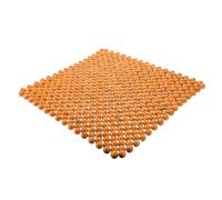 Beatifufu Cojín de Asientos con Cuentas de Madera 44x44 Cm Beige para Coche y Oficina, Transpirable y Masajeador, Funda de Asiento Verano, Almohadilla Refrescante para Vehículo y Silla