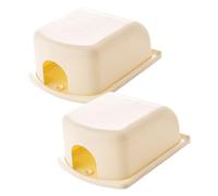 Beatifufu Cubiertas de Enchufes a Prueba de Niños Beige Abs para Balcones y Garajes, 2 Piezas Espacio Interno Suficiente y Resistencia Deformación