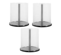Beatifufu Cubo de Almacenamiento de Cd y Dvd Transparente Capacidad para 100 Discos Plástico PP Apilable Diseño Minimalista para Hogar y Oficina 3 Piezas